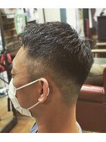 ヘアーラウンジ エゴ(Hair Lounge EGO) フェード風バーバースタイル武蔵新城美容室EGO刈り上げ松波光男