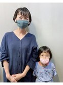 【マスクヘア】親子でカット