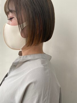 ジーナ 博多(Zina) 【Zina】Aラインボブ/ミントアッシュ/ボブショート/20代30代40代