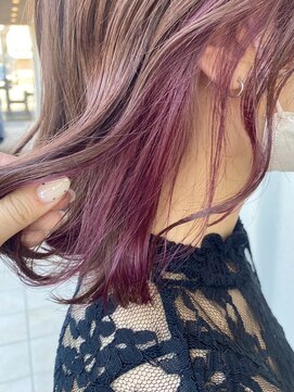 サロン LH(salon LH) 【salon LH 金剛本店】インナーカラー,ピンク,イヤリングカラー