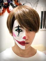 ハロウィン　仮装　メイク　ピエロ　半顔