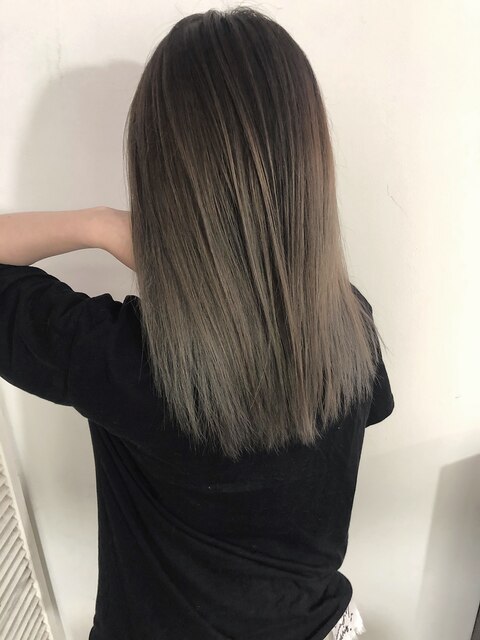 【REJOICE hair】マットパールグレー×エアタッチ