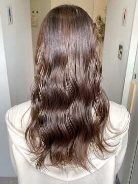 エレノア 梅田店(Eleanor) 髪質改善コスメカラー◎アーモンドラテ【7レベル】