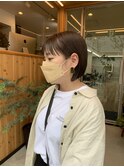 【oasisオグラ】シースルーバング/ミニボブ/グレーベージュ