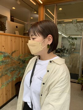 オアシス(oasis) 【oasisオグラ】シースルーバング/ミニボブ/グレーベージュ