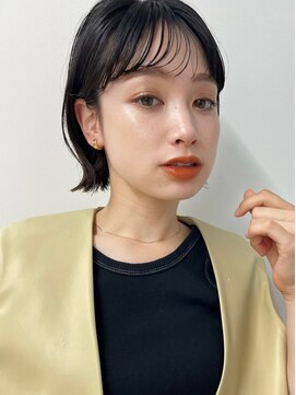 ガーデン オオタカノモリ(garden otakanomori) 透明感暗髪×束感ショート×シースルーバング×フレンチガーリー