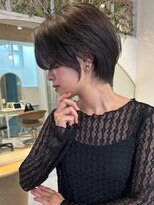 ロンド ストラーダ 心斎橋(Lond strada)&nbsp;ショート×ハイライト白髪ぼかし×マチルダボブ[心斎橋]