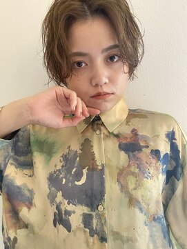 メルト 吉祥寺(melt) 《宮本》無造作ショートボブパーマ大人可愛い小顔ベージュ耳掛け