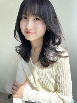 ザックラフィネ(ZACC raffine) フェミニンレイヤー/お顔まわりレイヤー/黒髪/前髪カット