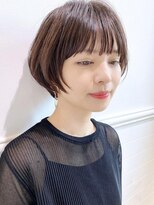 大人かわいい小顔ひし形マッシュショートボブ黒髪渋谷原宿神宮前