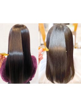 毛先までつるんと滑らかな質感に◎毎朝のスタイリングが楽になる、美しく扱いやすい髪質へ♪