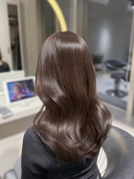 ロンドウル 熊本(Lond ulu) ウェーブミディアムメルティカラー×ブリーチなし韓国【熊本】