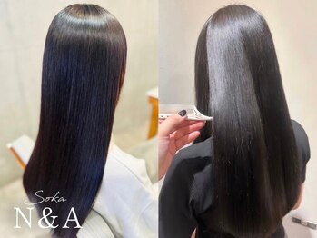 エヌアンドエー 草加店(N&A)の写真/《カット+カラー+4stepオージュアTR¥11550》厳選した質改善トリートメントで最上級うる艶美髪へ☆