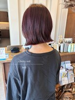 パル バイ ラベスト(Pal by lovest) 切りっぱなしボブ×鮮やか♪チェリーレッドカラー