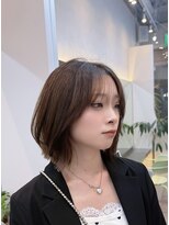 ハローバイシー 仙台(Hello by Sea)&nbsp;大人可愛いくびれボブレイヤーボブ大人ボブ韓国風ボブ小顔前髪