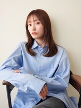 カフカ 亀有(KAfKA) 小顔効果シースルーバング×ナチュラルブラウン