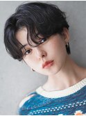 20代30代40代ひし形大人かわいい小顔ラベンダーアッシュショート