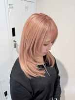 パプス ド コワフュール 川西能勢口店(Pap's de coiffeur)&nbsp;顔周りレイヤーにペールピンク＊