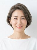 都会派アッシュグレー＊大人の精密ショートボブ