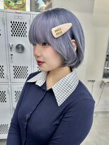 ヒビヲ 天神警固(HIBIO) 顔周りレイヤーカットダブルカラーケアブリーチレイヤーボブ