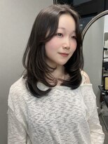 ヌヌ 渋谷 原宿 明治神宮前(nunu) レイヤーカットトリートメントブリーチなしカラーグレージュ