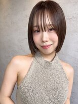 ダム(DaM)&nbsp;ナチュラルボブ前髪ありイメチェン20代30代40代ショートボブ