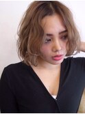 〔people〕外国人風パールアッシュ×波打ちウエーブ