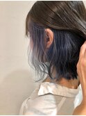 《アイスブルーインナーカラー》