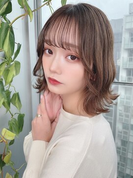 コア 銀座(COA) マロンベージュ/極細ハイライト/かきあげバング[銀座]