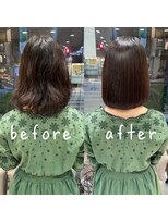 アッシュ 下丸子店(Ash)&nbsp;ボブ、縮毛矯正でまとまる髪の毛に