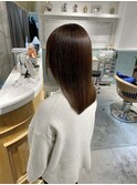 ショコラアッシュ春ヘアベージュストレート髪質改善縮毛矯正