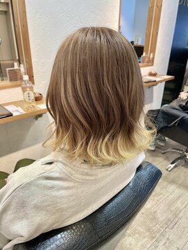 ディコ(Dico) 【DICO 上原】裾カラー　イエローベージュ