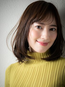 カバーヘア ブリス 北浦和(COVER HAIR bliss) 斜めバングチョコレートリラクシー大人ボブx北浦和30代40代50代