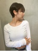 lond惇平　大人ガーリーショートグレージュカラープリカール