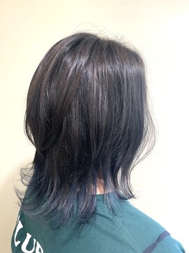 アズール 草加(azule) ウルフ×インナーカラー　グレーサファイア[草加／草加駅東口]