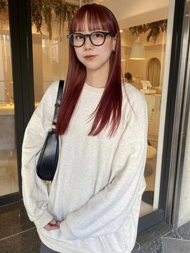 タルト(TARTE) 暖色カラー/赤髪ロング/艶カラー