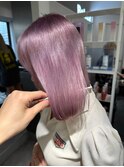 8872ラベンダーパープルハイトーンダブルカラーレイヤーカット