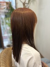 ジャービスヘアー(Jervis hair) 切りっぱなしセミディ　ファッションオレンジ