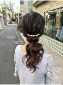 ポニーテールヘアアレンジ