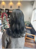 上品さ際立つ黒髪ロングウェーブ/デジタルパーマ 髪質改善トリ