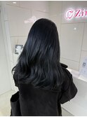 髪質改善*ゆるふわウェーブ*ブルーブラック*美髪【Zina札幌】