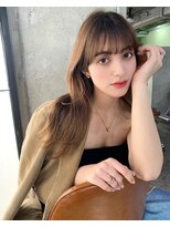 サロンドミルク 原宿(salon de MiLK) ハイライトミルクティーベージュロングレイヤーカット/原宿
