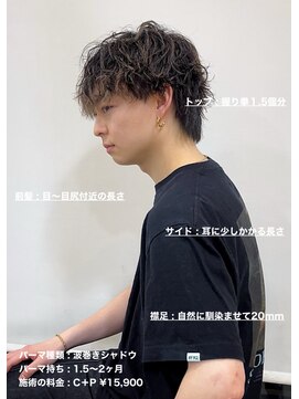 ディータ(Dita) 波巻きシャドウマッシュパーマ大宮メンズカットパーマ美容室