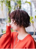 ミニボブレイヤーパーマ【チェリーブラウン】岡山/問屋町