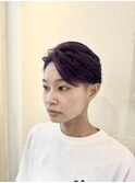 刈り上げショート/バイオレットカラー