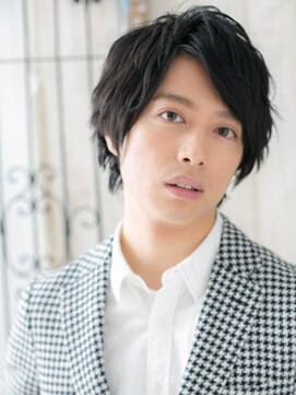 ダンディ館アダム 戸頭店 ニュアンスパーマ社会人ブラックショートF戸頭