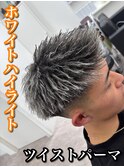 MEN’S HAIR/波巻きツイストスパイラル/リバースセンターパート