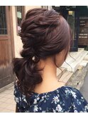 編み込みアレンジ