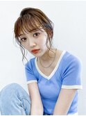 ルーズポニー_クールショートピンクベージュボブルフ_28026