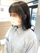 クレーチェ(CRECE)&nbsp;フェイスフレーミング/デザインカラー/グリーン◎20代30代